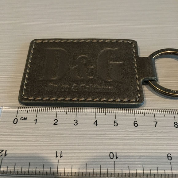 Dolce & Gabbana D&G Keychain Olive Leather & Metal - Picture 7 of 8